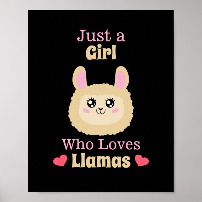 Nur ein Mädchen, das Llamas Liebe Poster (Vorne)
