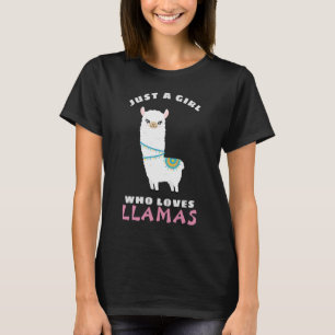 Nur ein Mädchen, das Llamas Liebe T-Shirt