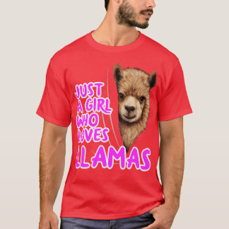 Nur ein Mädchen, das Llamas Liebe T-Shirt
