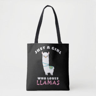 Nur ein Mädchen, das Llamas Liebe Tasche
