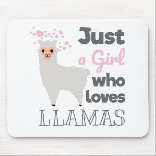 Nur ein Mädchen, das Llamas  Mousepad