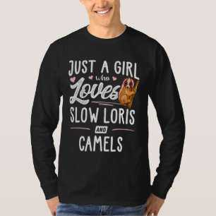 Nur ein Mädchen, das Loris und Kamelen Lieben verl T-Shirt