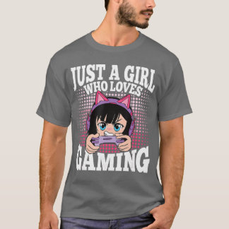 Nur ein Mädchen, das lustiges Videospiel-Gir liebt T-Shirt