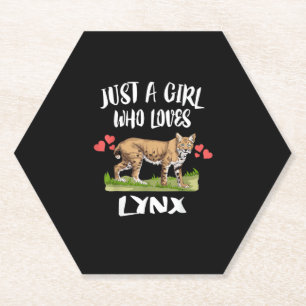 Nur ein Mädchen, das Lynx-Tierkatze Liebe Untersetzer