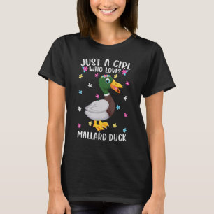Nur ein Mädchen, das Mallard Ducks Niedlich Duck L T-Shirt