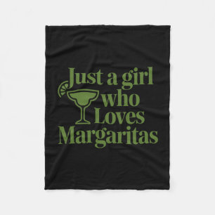 Nur ein Mädchen, das Margaritas liebt, lustiger So Fleecedecke