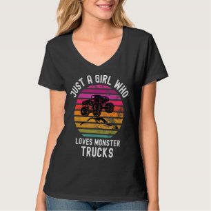 Nur ein Mädchen, das Monster-Lkw-Niedliche Mädchen T-Shirt