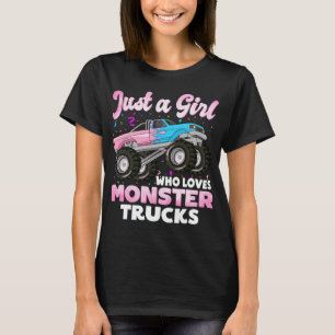 Nur ein Mädchen, das Monster-LKWs-Niedliche Mädche T-Shirt