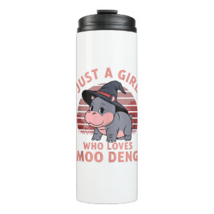 Nur ein Mädchen, das Moo Deng Funny Niedlich Baby  Thermosbecher