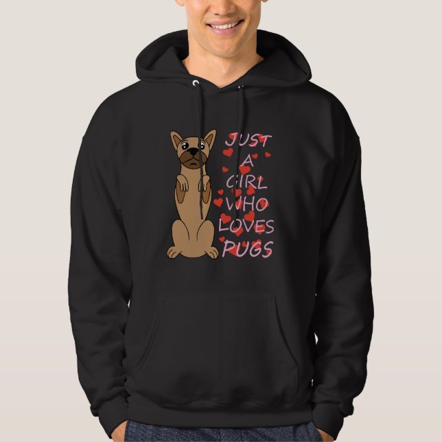 Nur ein Mädchen, das Mops  Classic T - Shirt 590 L (Vorderseite)