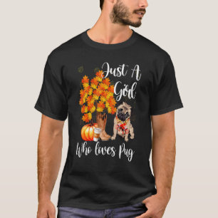 Nur ein Mädchen, das Mops Liebe und Erntedank fäll T-Shirt