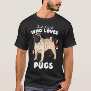 Nur Ein Mädchen Das Mops Liebt Süßer Mops Kinder T-Shirt