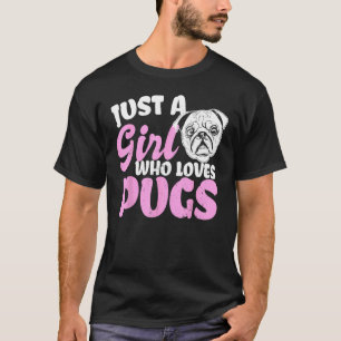 Nur ein Mädchen, das Mops süße Mops Liebhaber lieb T-Shirt