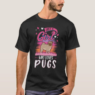 Nur ein Mädchen, das Möpsen Liebe T-Shirt