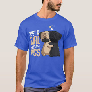 Nur ein Mädchen, das Möpsen Lieben Kinder Mops Lov T-Shirt