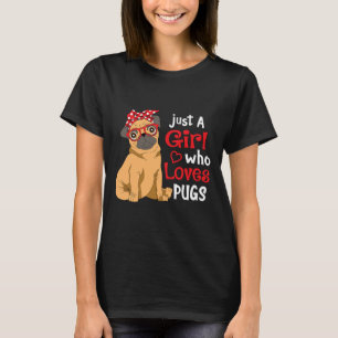 Nur ein Mädchen, das Möpsen Lieben - Niedlicher Mo T-Shirt