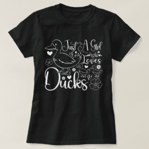 Nur ein Mädchen, das Niedliche Enten Lieben Enten  T-Shirt