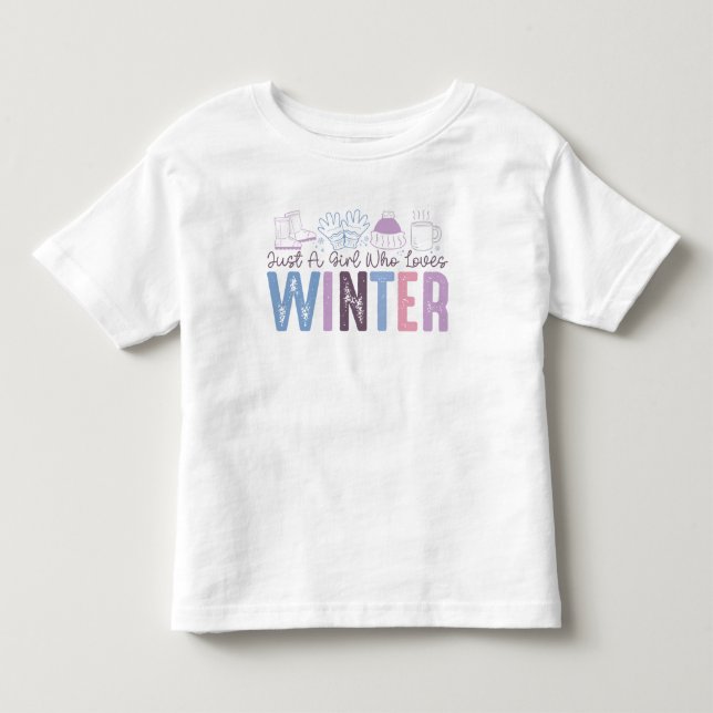 Nur ein Mädchen, das Niedliches saisonales Design  Kleinkind T-shirt (Vorderseite)