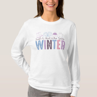 Nur ein Mädchen, das Niedliches saisonales Design T-Shirt