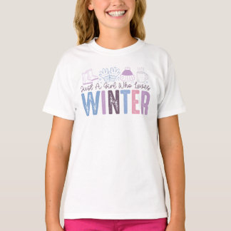 Nur ein Mädchen, das Niedliches saisonales Design  T-Shirt