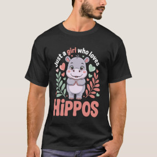 Nur ein Mädchen, das Nilpferde liebt Lustiges Nilp T-Shirt
