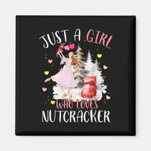 Nur ein Mädchen, das Nussknacker-Weihnachts-Ballet Magnet