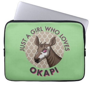 Nur ein Mädchen, das Okapi Lieben, Okapi Obsession Laptopschutzhülle