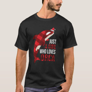 Nur ein Mädchen, das Orcas Killer Whales Christma T-Shirt