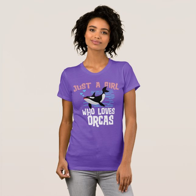 Nur ein Mädchen, das Orcas-Kinder Lieben Orca Kill T-Shirt (Vorne ganz)