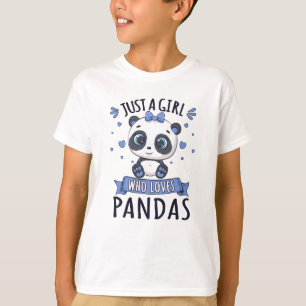 Nur ein Mädchen, das Pandas Animal Lover Geschenk T-Shirt