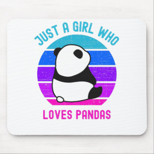Nur ein Mädchen, das Pandas Lieben Mousepad