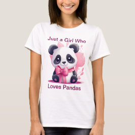 Nur ein Mädchen, das Pandas Lieben - Niedliche Fra T-Shirt