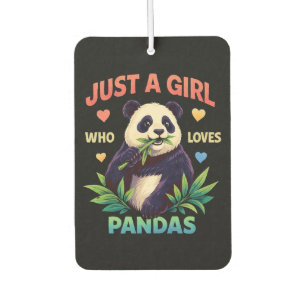 Nur ein Mädchen das Pandas liebt Süß Autolufterfrischer