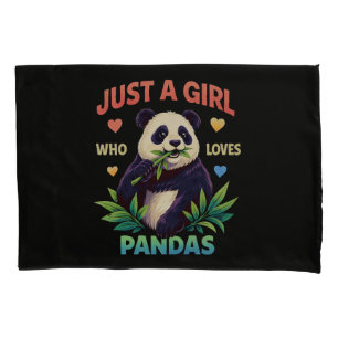 Nur ein Mädchen das Pandas liebt Süß Kissenbezug