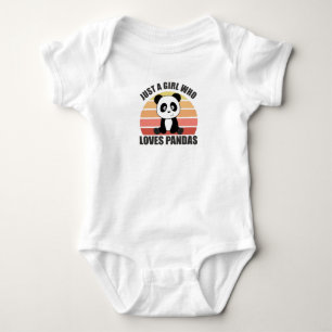 Nur ein Mädchen, das Pandas Niedlich Panda Lieben Baby Strampler