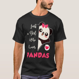 Nur ein Mädchen, das Pandas Niedlich Panda Lieben T-Shirt
