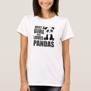 Nur ein Mädchen, das Pandas-Niedliche Tiere Lieben T-Shirt