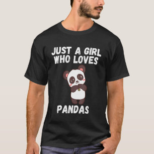 Nur ein Mädchen, das Pandas Panda für Mädchen Lieb T-Shirt