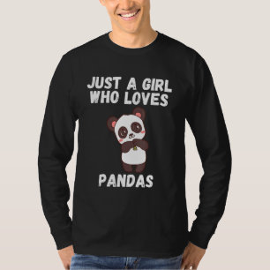 Nur ein Mädchen, das Pandas Panda für Mädchen Lieb T-Shirt