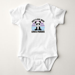 Nur ein Mädchen, das Pandas Sweet Animals Lieben Baby Strampler