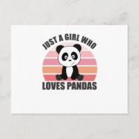 Nur ein Mädchen, das Pandas Sweet Animals Lieben