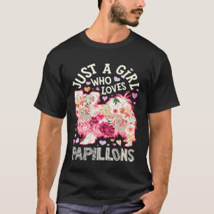 Nur ein Mädchen, das Papillons Continental Toy Sp. T-Shirt