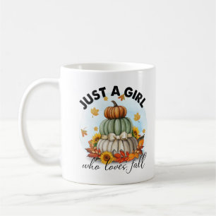 Nur ein Mädchen, das personalisierten Herbst liebt Kaffeetasse