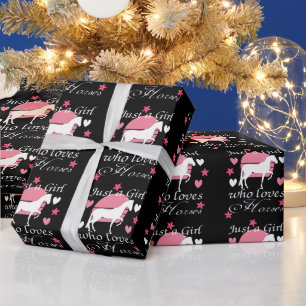 Nur ein Mädchen, das Pferde in Rosa liebt  Geschenkpapier