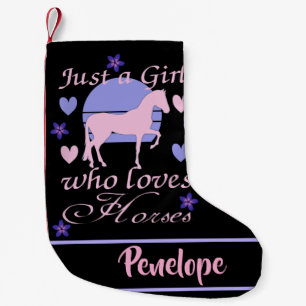 Nur ein Mädchen, das Pferde Liebe Kleiner Weihnachtsstrumpf