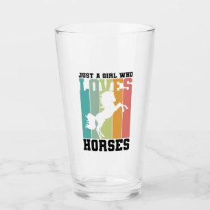 Nur ein Mädchen, das Pferde Liebe   PferdeGirl Glas