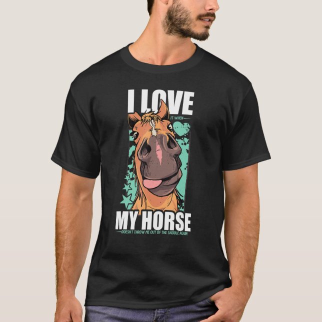 Nur ein Mädchen, das Pferde Liebe, Pferderennen fü T-Shirt (Vorderseite)