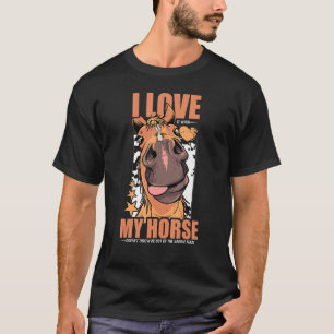 Nur ein Mädchen, das Pferde Liebe, Pferderennen fü T-Shirt