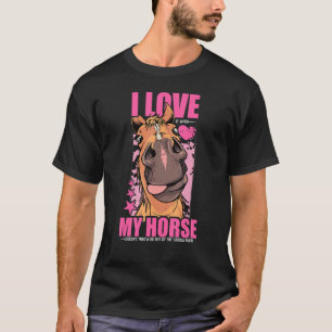 Nur ein Mädchen, das Pferde Liebe, Pferderennen fü T-Shirt