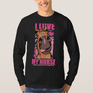 Nur ein Mädchen, das Pferde Liebe, Pferderennen fü T-Shirt